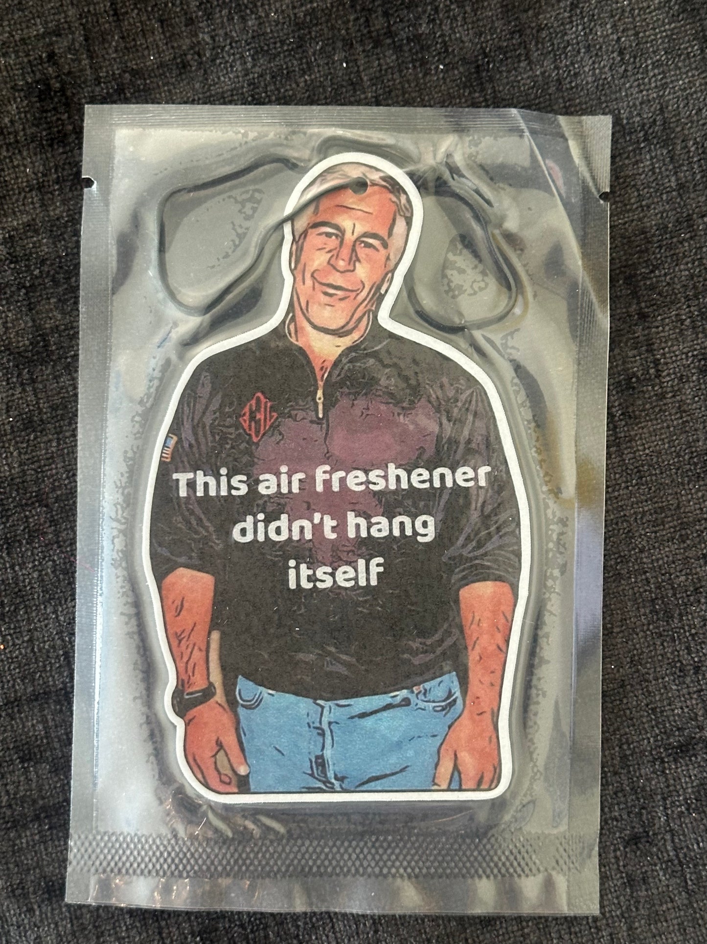Jeffrey Epstein Hanging Car Air Freshner