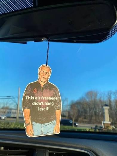 Jeffrey Epstein Hanging Car Air Freshner